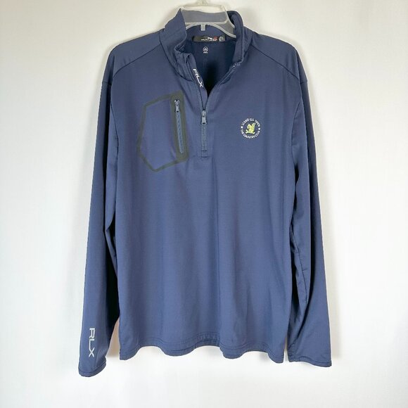 RLX Ralph Lauren Jacket Mens XL Navy Golf Pullover 122nd US Open MGH 1811 Sporty - Picture 1 of 12